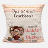 Personalisiertes Blumentaschenkissen - Geschenke Für Buchliebhaber, Bücherwürmer, Leser - Das Ist Mein Lesekissen