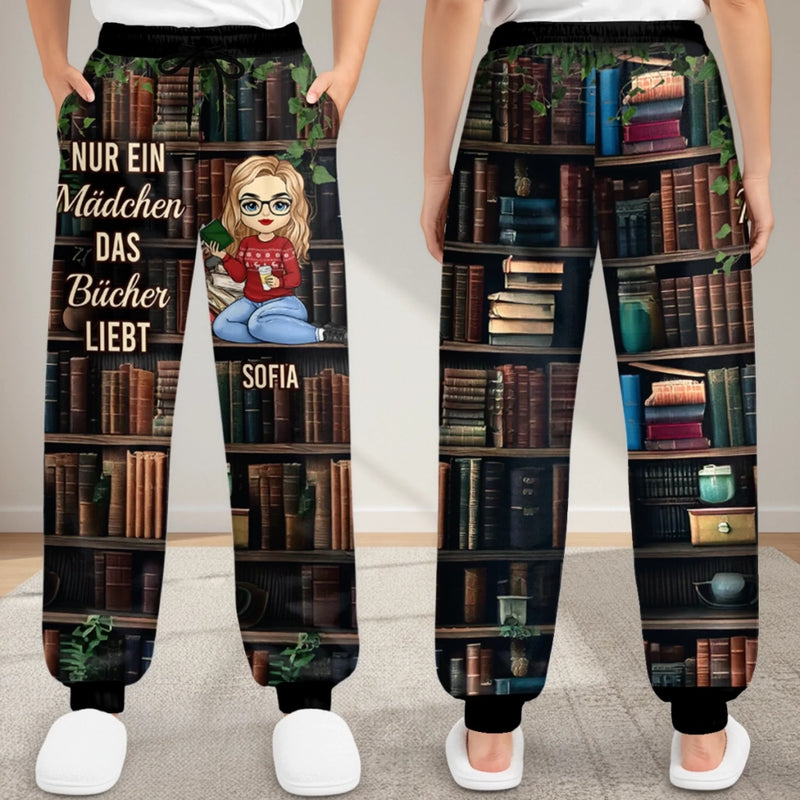 Personalisierte Unisex-sweatpants - Geschenke Für Buchliebhaber, Bücherwürmer, Leser - Nur Ein Mädchen, Das Bücher Lieb