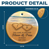 Personalisiertes Keramikornament - Personalisiertes Jubiläums-weihnachts-hochzeitsgeschenk Für Mann Und Frau, Sie Und Ihn - Unser Glücklichsein Bis Ans Ende, In Sand Gesetzt
