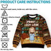 Benutzerdefiniertes Unisex Hässliches Sweatshirt - Weihnachtsgeschenke Für Buchliebhaber, Bücherwürmer, Leser - Schlittenglocken Und Der Geruch Von Seiten