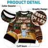 Benutzerdefiniertes Unisex Hässliches Sweatshirt - Weihnachtsgeschenke Für Buchliebhaber, Bücherwürmer, Leser - Schlittenglocken Und Der Geruch Von Seiten