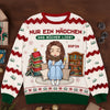 Benutzerdefiniertes Unisex Hässliches Sweatshirt - Weihnachtsgeschenke Für Buchliebhaber, Bücherwürmer, Leser - Der Weihnachtsmann Weiß, Dass Ich Lieber Lesen Würde