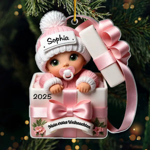 Individuelle Acryl-ornamente – Individuelle Babyparty-geschenke, Geschenke Zur Bekanntgabe Des Geschlechts Für Frischgebackene Mütter, Frischgebackene Väter, Frischgebackene Eltern – Kleine Wonneproppen, Eingehüllt In Weihnachtszauber