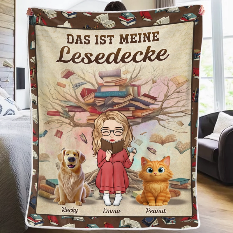 Personalisierte Decke - Geschenke Für Buchliebhaber, Bücherwürmer, Leser - Nur Ein Mädchen, Das Geschichten Träumt