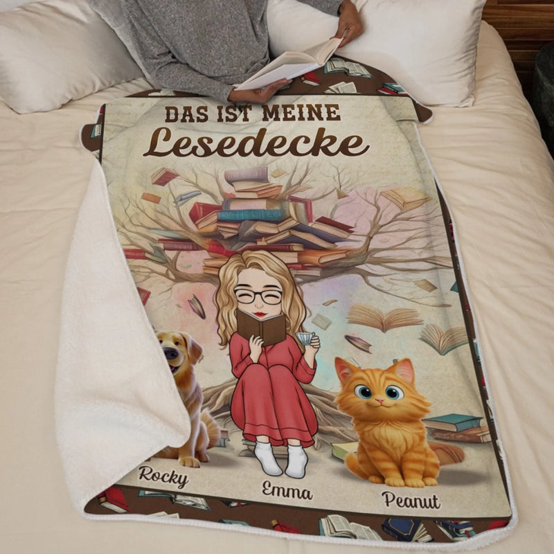 Personalisierte Decke - Geschenke Für Buchliebhaber, Bücherwürmer, Leser - Nur Ein Mädchen, Das Geschichten Träumt