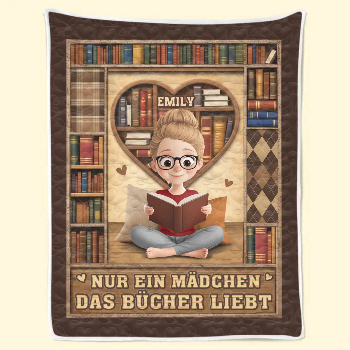 Personalisierte Decke - Geschenke Für Buchliebhaber, Bücherwürmer, Leser - Nur Ein Mädchen, Das In Büchern Lebt