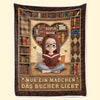 Personalisierte Decke - Geschenke Für Buchliebhaber, Bücherwürmer, Leser - Nur Ein Mädchen, Das In Büchern Lebt