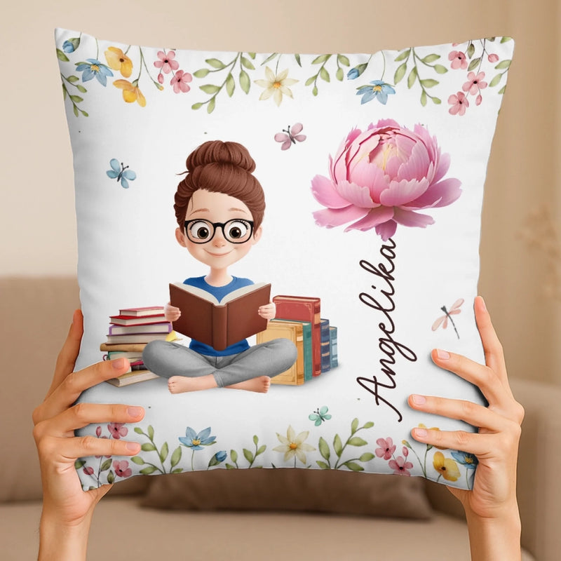 Personalisiertes Taschenkissen - Geschenke Für Buchliebhaber, Bücherwürmer, Leser - Das Sanfte Rascheln Von Seiten, Die Umgeblättert Werden