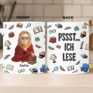 Personalisierte Tasse - Personalisierte Bücher Geschenke Für Buchliebhaber, Bücherwürmer, Leser - Nur Ein Mädchen, Das Bücher Liebt