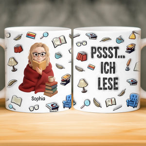 Personalisierte Tasse - Personalisierte Bücher Geschenke Für Buchliebhaber, Bücherwürmer, Leser - Nur Ein Mädchen, Das Bücher Liebt