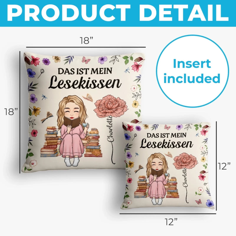 Personalisiertes Taschenkissen - Geschenke Für Buchliebhaber, Bücherwürmer, Leser - Jedes Buch Prägt Die Tiefen Meiner Seele