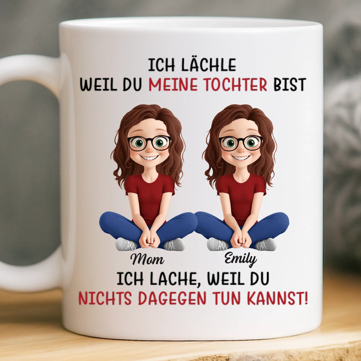 Benutzerdefinierte Tasse – Personalisierte Geburtstagsgeschenke Für Mama, Papa, Tochter – Immer Ihr Kleines Mädchen, Für Immer Meine Größte Liebe