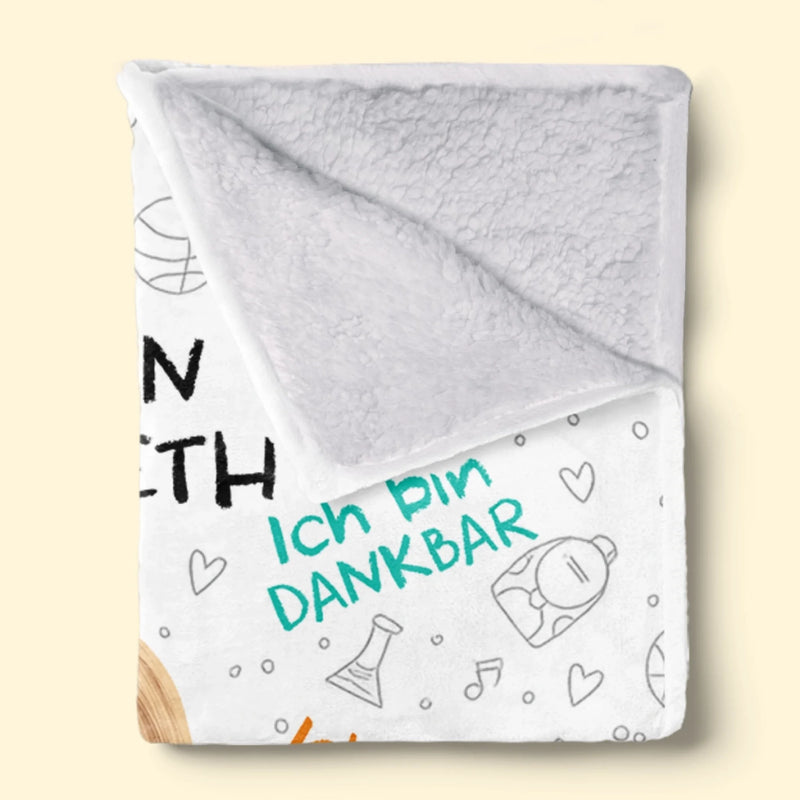 Personalisierte Decke - Geschenke Für Buchliebhaber, Bücherwürmer, Leser - Ich Bin Jemand, Der An Sich Glaubt – Stark, Mutig Und Voller Träume