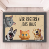 Individuelle Dekomatte Für Zuhause – Personalisierte Geburtstagsgeschenke Für Hunde- Und Katzenliebhaber, Hundepapa Und -mama, Katzenbesitzer – Zuhause Ist, Wo Die Pfote Ist
