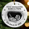 Personalisiertes Foto-keramik-ornament – Personalisierte Weihnachts-babyparty, Geschenke Zur Geschlechtsenthüllung Für Neue Mütter, Neue Väter, Neue Eltern – Eine Kleine Elfe Kommt Bald