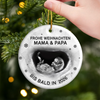 Personalisiertes Foto-keramik-ornament – Personalisierte Weihnachts-babyparty, Geschenke Zur Geschlechtsenthüllung Für Neue Mütter, Neue Väter, Neue Eltern – Eine Kleine Elfe Kommt Bald