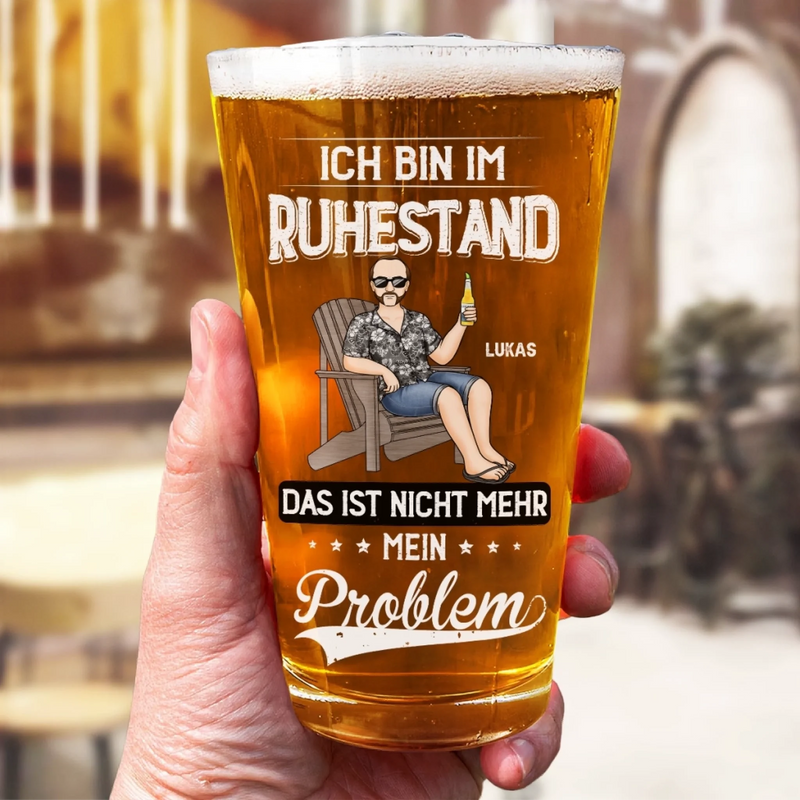 Personalisiertes Bierglas – Personalisierte Wertschätzung, Ruhestandsgeschenk Für Mitarbeiter, Arbeitsfreunde, Kollegen – Frieden Raus, Produktivitätskiller