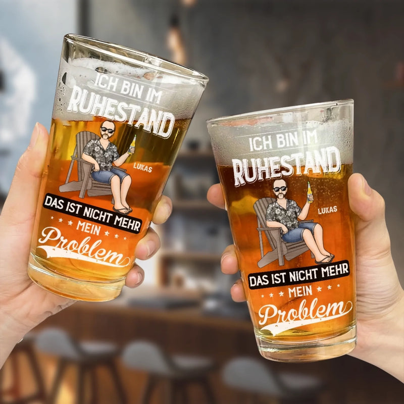 Personalisiertes Bierglas – Personalisierte Wertschätzung, Ruhestandsgeschenk Für Mitarbeiter, Arbeitsfreunde, Kollegen – Frieden Raus, Produktivitätskiller