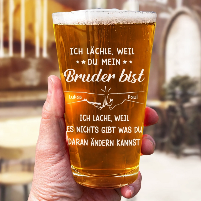 Personalisiertes Bierglas – Personalisierte Weihnachts- Und Geburtstagsgeschenke Für Den Bruder – Immer Eine Starke Bindung