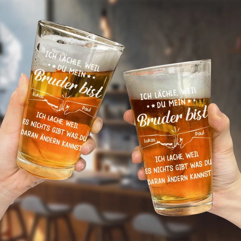 Personalisiertes Bierglas – Personalisierte Weihnachts- Und Geburtstagsgeschenke Für Den Bruder – Immer Eine Starke Bindung