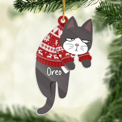Personalisierter Acryl-Ornament – Weihnachts- oder Geburtstagsgeschenk für Katzenliebhaber, Katzenmamas und -papas – Alles, Was Ich Mir Zu Weihnachten Wünsche, Ist Eine Katze An Meiner Seite