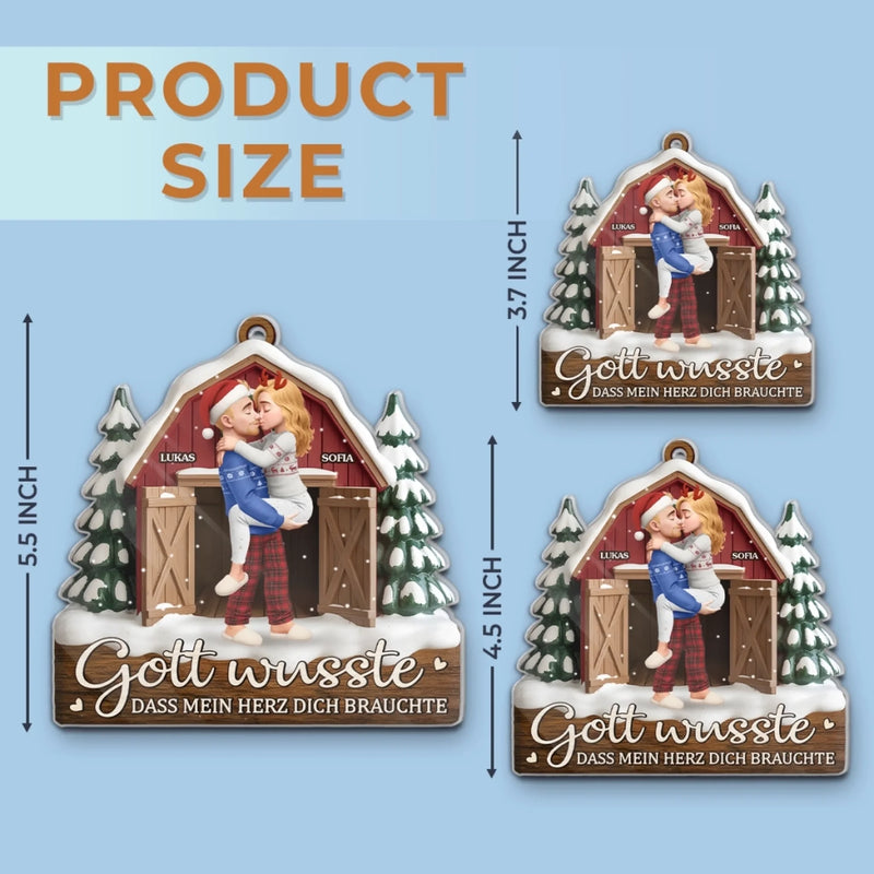 Personalisiertes Acryl Ornament - Personalisiertes Jubiläums-weihnachts-hochzeitsgeschenk Für Mann Und Frau, Sie Und Ihn - Du Bist Mein Erhörtes Gebet