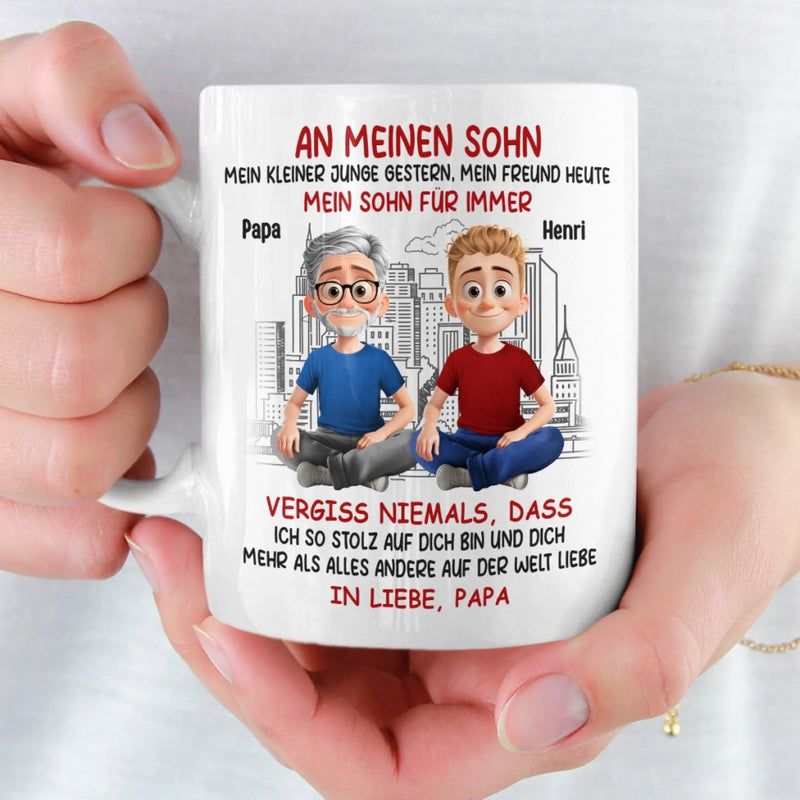 Benutzerdefinierte Tasse – Personalisierte Geburtstagsgeschenke Für Mama, Papa, Sohn – Immer Ihr Kleines Mädchen, Für Immer Meine Größte Liebe