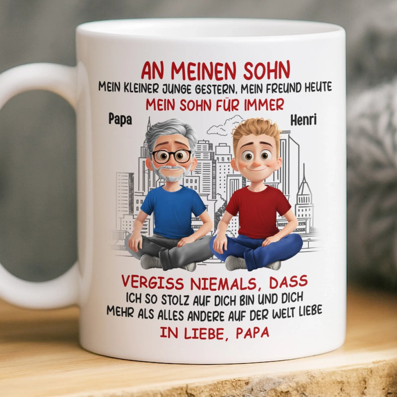 Benutzerdefinierte Tasse – Personalisierte Geburtstagsgeschenke Für Mama, Papa, Sohn – Immer Ihr Kleines Mädchen, Für Immer Meine Größte Liebe
