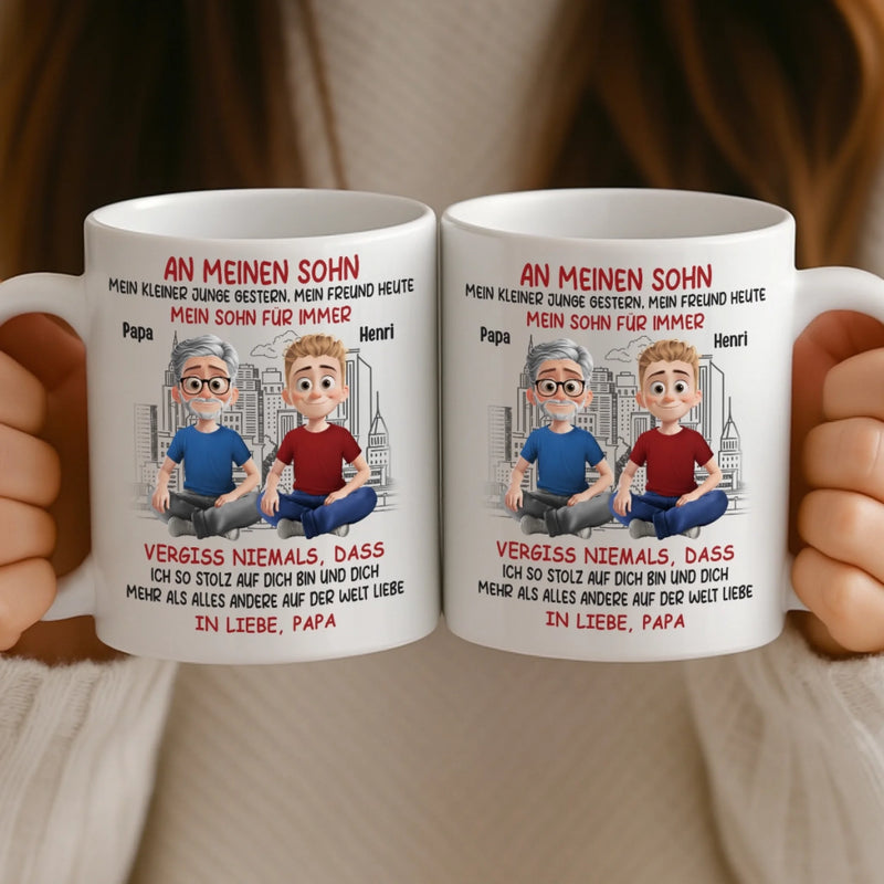 Benutzerdefinierte Tasse – Personalisierte Geburtstagsgeschenke Für Mama, Papa, Sohn – Immer Ihr Kleines Mädchen, Für Immer Meine Größte Liebe