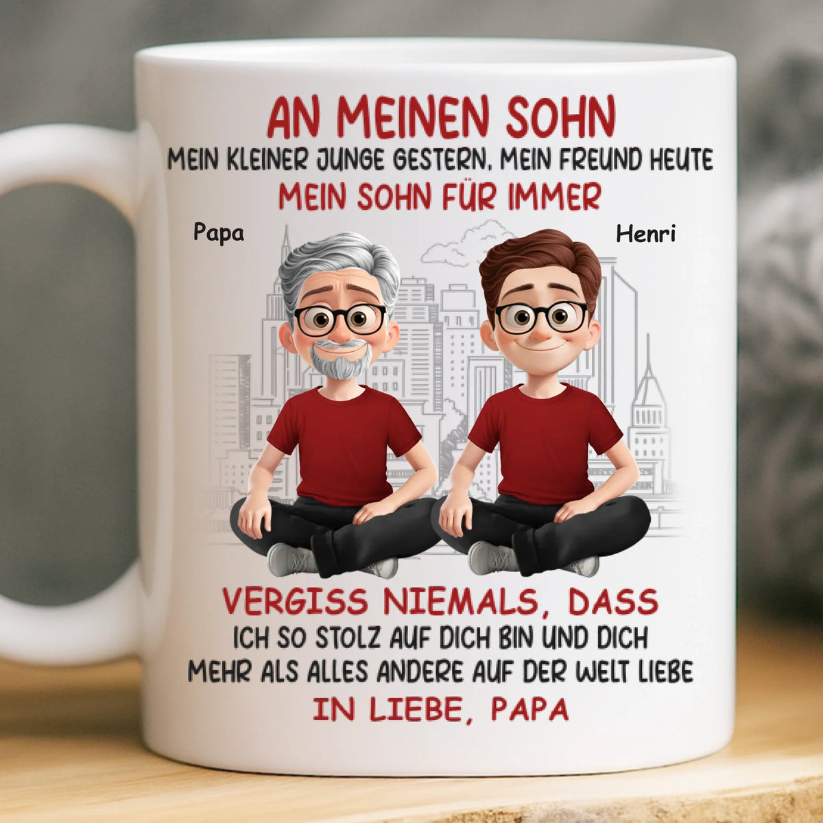 Benutzerdefinierte Tasse – Personalisierte Geburtstagsgeschenke Für Mama, Papa, Sohn – Immer Ihr Kleines Mädchen, Für Immer Meine Größte Liebe