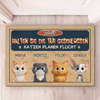 Individuelle Dekomatte Für Zuhause – Personalisierte Geburtstagsgeschenke Für Katzenliebhaber, Katzenmama Und Katzenpapa – Katzen Planen Flucht