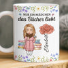 Personalisierte Tasse - Personalisierte Bücher Geschenke Für Buchliebhaber, Bücherwürmer, Leser - Nur Ein Mädchen, Das Die Welt Der Bücher Erkundet