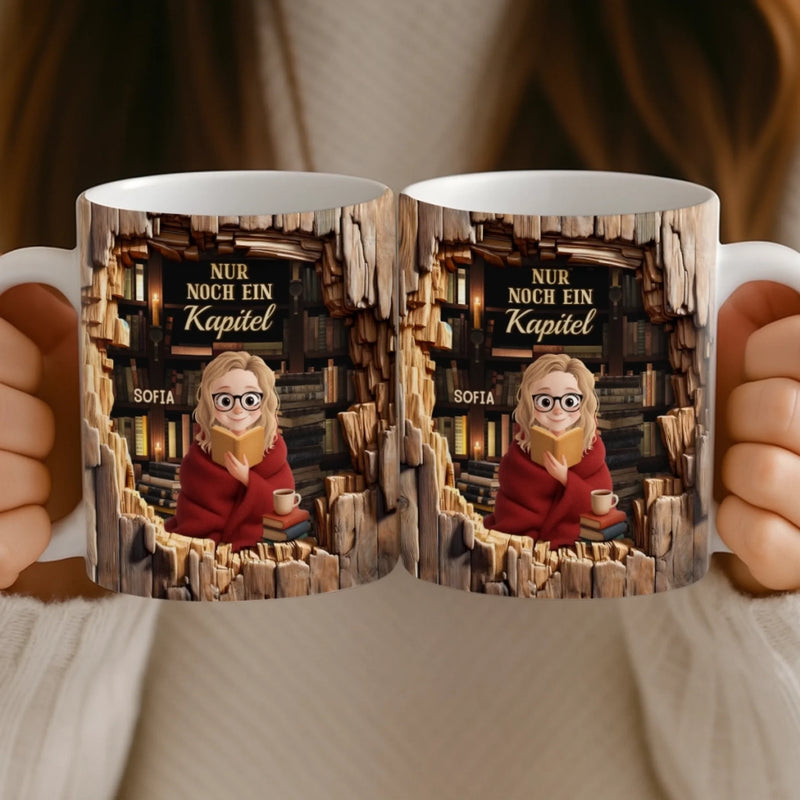 Personalisierte Tasse - Personalisierte Bücher Geschenke Für Buchliebhaber, Bücherwürmer, Leser - Nur Ein Mädchen, Das Die Schönheit Der Literatur Schätzt