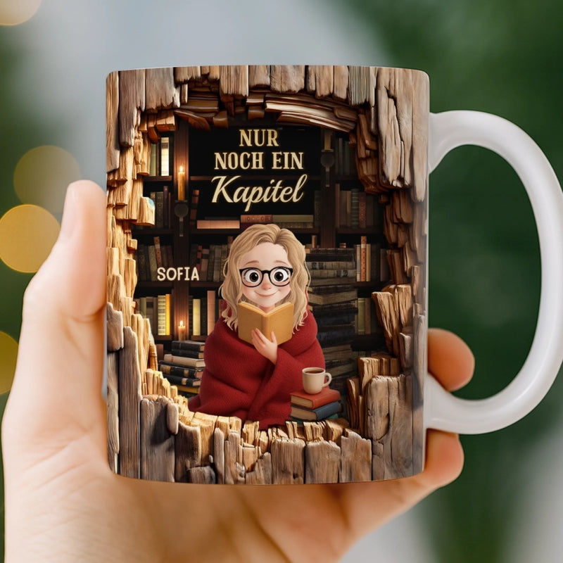 Personalisierte Tasse - Personalisierte Bücher Geschenke Für Buchliebhaber, Bücherwürmer, Leser - Nur Ein Mädchen, Das Die Schönheit Der Literatur Schätzt