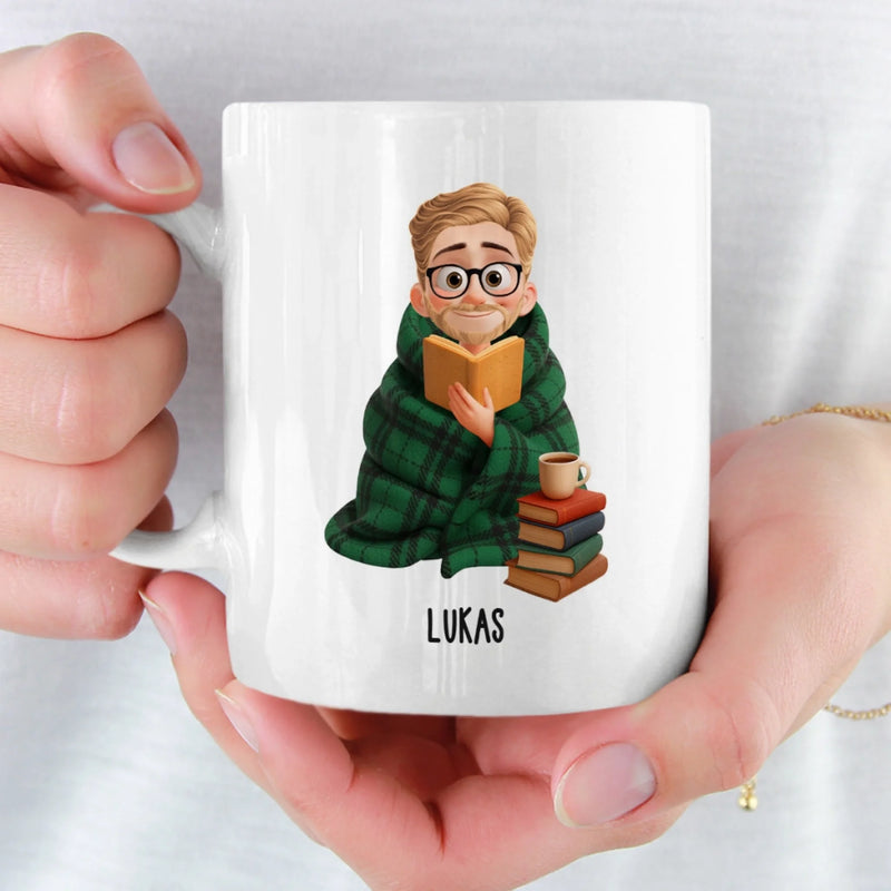 Personalisierte Tasse - Personalisierte Bücher Geschenke Für Buchliebhaber, Bücherwürmer, Leser - Nur Ein Mädchen, Das In Geschichten Versinkt