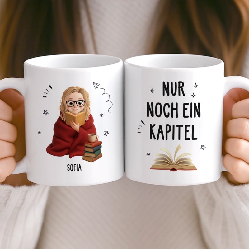 Personalisierte Tasse - Personalisierte Bücher Geschenke Für Buchliebhaber, Bücherwürmer, Leser - Nur Ein Mädchen, Das In Geschichten Versinkt