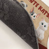 Individuelle Dekomatte Für Zuhause – Personalisierte Geburtstagsgeschenke Für Katzenliebhaber, Katzenmama Und Katzenpapa – Verwöhnte Katzen Und Ihr Hauspersonal Wohnen Hier