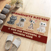 Individuelle Dekomatte Für Zuhause – Personalisierte Geburtstagsgeschenke Für Katzenliebhaber, Katzenmama Und Katzenpapa – Verwöhnte Katzen Und Ihr Hauspersonal Wohnen Hier