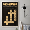 Personalisiertes Scrabble Vertikal Poster – Personalisierte Geburtstagsgeschenke Für Mama, Papa, Bruder, Schwester, Kinder – Freude Wächst, Wenn Wir Eins Sind