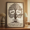 Personalisiertes Scrabble Vertikal Poster – Personalisierte Geburtstagsgeschenke Für Mama, Papa, Bruder, Schwester, Kinder – Glück Blüht, Wenn Wir Zusammen Sind