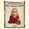 Personalisierte Decke - Geschenke Für Buchliebhaber, Bücherwürmer, Leser - Das In Geschichten Zuhause Ist