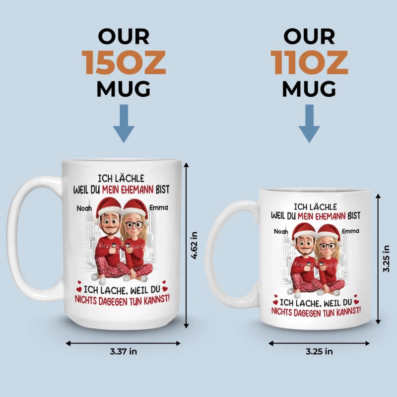 Personalisierter Becher – Weihnachts-, Jahrestags- Und Hochzeitsgeschenke Für Ehemann & Ehefrau, Ihn & Sie – In Dir Fand Ich Mein Für Immer