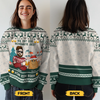 Benutzerdefiniertes Unisex Hässliches Sweatshirt – Personalisierte Weihnachts- Und Geburtstagsgeschenke Für Hunde- Und Katzenliebhaber, Hundeeltern Und Katzenbesitzer – Es Ist Die Schönste Zeit Für Ein Bier