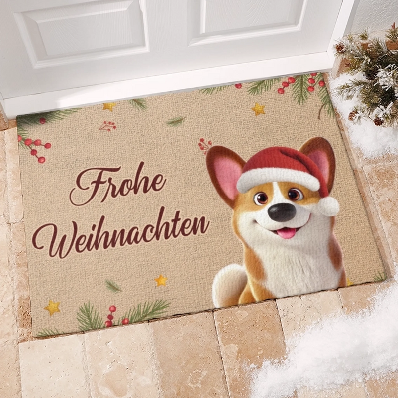 Personalisierte Deko-Matte – Perfektes Weihnachts- oder Geburtstagsgeschenk für Hundefans, Hunde-Mamas und -papas – Merry Woofmas, du schmutziger Mensch