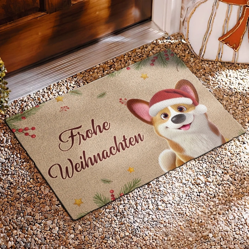 Personalisierte Deko-Matte – Perfektes Weihnachts- oder Geburtstagsgeschenk für Hundefans, Hunde-Mamas und -papas – Merry Woofmas, du schmutziger Mensch