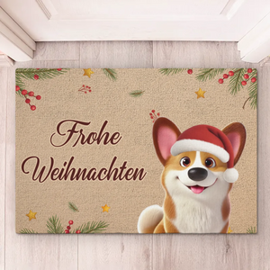 Personalisierte Deko-Matte – Perfektes Weihnachts- oder Geburtstagsgeschenk für Hundefans, Hunde-Mamas und -papas – Merry Woofmas, du schmutziger Mensch