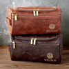 Personalisierte Leder-kulturtasche mit Gravur - Perfektes Geburtstagsgeschenk für Papa, Bruder, Opa oder Ehemann - Die Reise definiert dich
