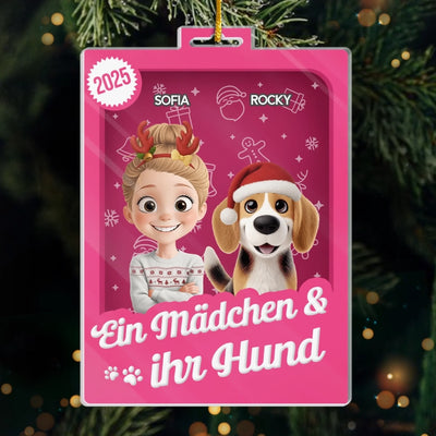 Personalisiertes Acrylornament - Personalisierte Weihnachts- und Geburtstagsgeschenke für Familie, Hunde- und Katzenliebhaber - Ein Bester Freund Für Immer