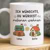 Personalisierte Tasse – Personalisierte Geburtstagsgeschenke Für Beste Freundinnen, Frauen, Schwestern, BFF – Ich Wünschte, Du Würdest Nebenan Wohnen
