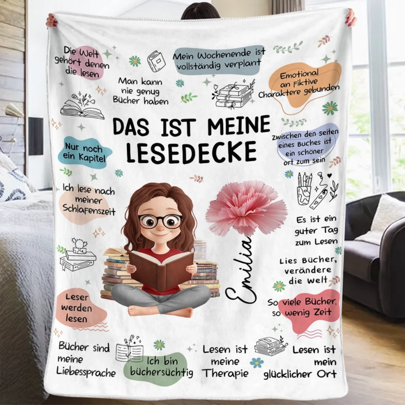 Personalisierte Decke - Geschenke Für Buchliebhaber, Bücherwürmer, Leser - Ich Bin Jemand, Der An Sich Glaubt – Leser Werden Lesen